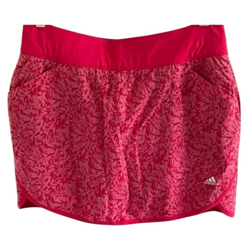 Adidas Pink Print Golf Tennis Pickleball Skort Pockets Small NWT